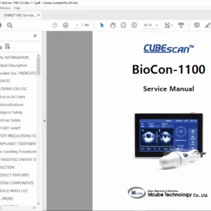 CUBEScan BioCon-1100 Bladder Scanner Service Manual PDF