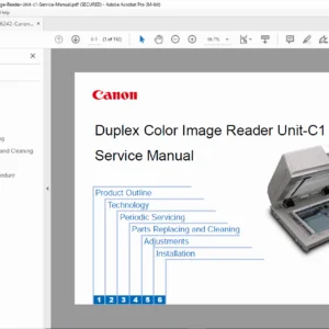 Canon Duplex Color Image Reader Unit-C1 Service Manual PDF