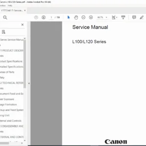 Canon FAX-L100 L120 Series Service Manual PDF 2005 Download