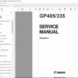 Canon GP405 Copier Service & Repair Technical Manual PDF