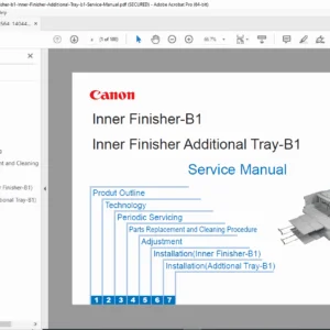 Canon Inner Finisher-B1 & Additional Tray-B1 Service Manual PDF