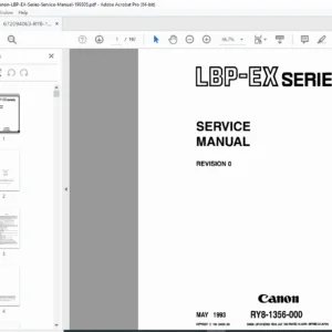 Canon LBP-EX Series Laser Printer Service Manual PDF
