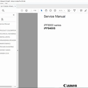 Canon iPF8400S Service Manual PDF Download