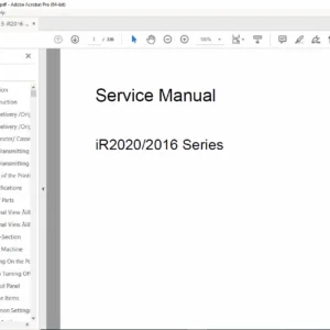 Canon iR2016 iR2020 Service Manual - Copier Repair & Maintenance PDF