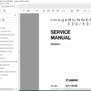 Canon imageRUNNER 400/330 Service Manual PDF