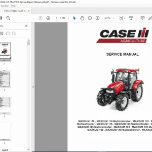 Case IH Maxxum 100–140 & 125 Multicontroller Tractor Service Manual (2011) PDF