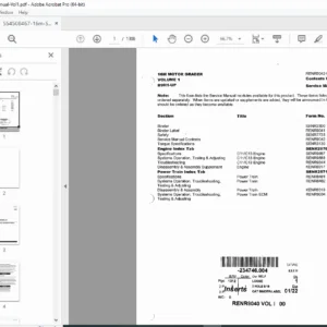Caterpillar 16M Motor Grader Service Manual Vol 1 – PDF Download