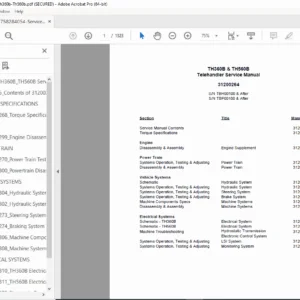 Caterpillar TH360B TH560B Telehandler Service Manual PDF