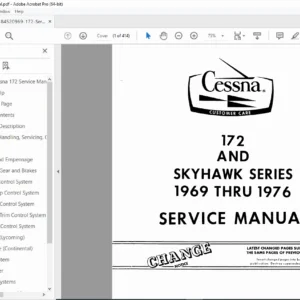 Cessna 172 Skyhawk Service Manual 1969-1976 Aircraft Maintenance Guide PDF