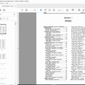 Chevrolet Suburban & Utility HVAC System Service Manual (PDF)