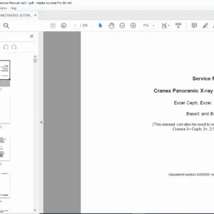 Cranex Excel & BaseX Panoramic X-Ray Service Repair Manual PDF