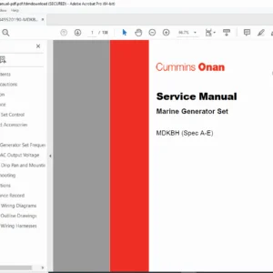 Cummins Onan MDKBH Marine Generator Service Repair Manual – PDF