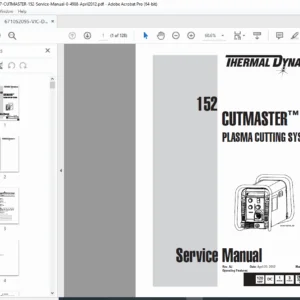 Cutmaster 152 Plasma Cutting System Service Manual PDF