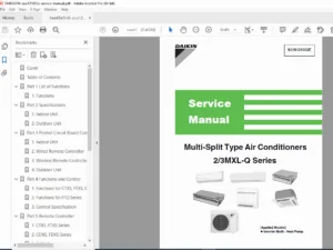 Daikin 2/3MXL-Q Multi-Split AC Service Manual – Heat Pump Repair Diagnostic PDF
