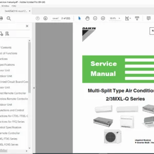 Daikin 2/3MXL-Q Multi-Split AC Service Manual – Heat Pump Repair Diagnostic PDF
