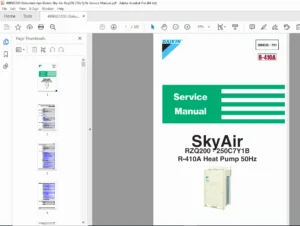 Daikin SkyAir RZQ200–250C7Y1B R-410A Heat Pump Service Manual PDF