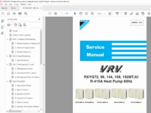 Daikin VRV Heat Pump Service Manual PDF