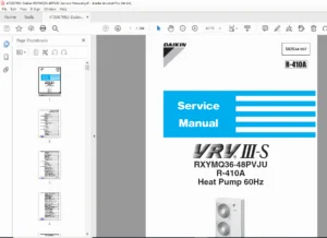 Daikin VRV III-S RXYMQ36/48PVJU Service Manual R410A (60Hz) PDF