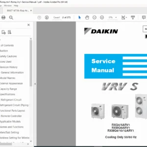 Daikin VRV RXQ/RXMQ Service Manual - PDF Download