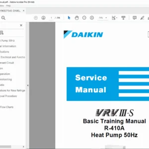 Daikin VRVIII-S R-410A Heat Pump Service Manual - Repair & Troubleshooting PDF