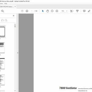 Datex-Ohmeda 7800 Ventilator Service Manual PDF