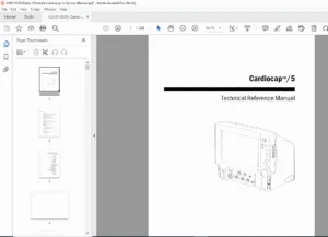 Datex-Ohmeda Cardiocap/5 Technical Reference Service Manual PDF