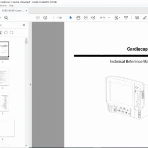 Datex-Ohmeda Cardiocap/5 Technical Reference Service Manual PDF