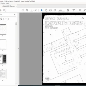 Datsun 180B Model 610 Series Service Manual - PDF DOWNLOAD