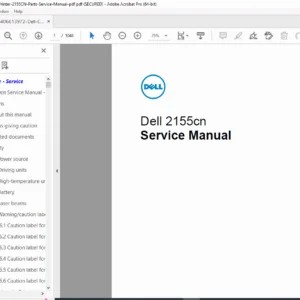 Dell 2155cn Color Laser Printer Service Manual PDF