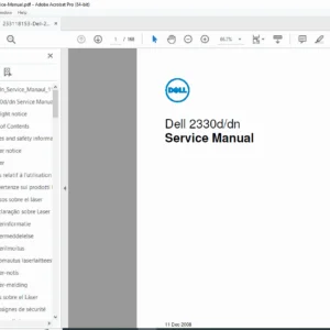 Dell 2330d/dn Laser Printer Service Manual PDF (2008)