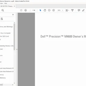 Dell Precision M4600 Owner's Manual & Service Guide PDF