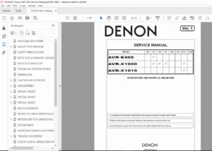 Denon AVR-E300 & AVR-X1000 Service Manual - Professional Repair PDF