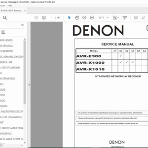 Denon AVR-E300 & AVR-X1000 Service Manual - Professional Repair PDF