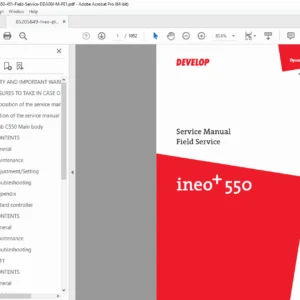 Develop ineo+ 550 451 Field Service Manual - PDF DOWNLOAD