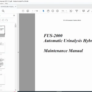 Dirui FUS-2000 Automatic Urinalysis Hybrid Service Manual (PDF)