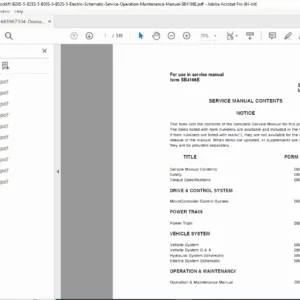 Doosan B20S-5–B32S-5 Electric Forklift Service Manual PDF