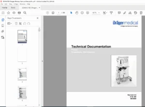 Dräger Primus Anaesthetic Workstation Technical Documentation Service Manual PDF