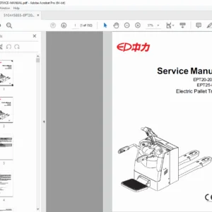 EP EPT20-20RAS & EPT25-RAS Electric Pallet Truck Service Manual PDF