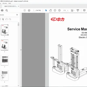 EP ES10-10ES / ES-DM / ES-ESR Electric Stacker Service Manual PDF