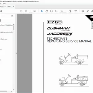 EZ-GO MPT 800/1000, Cushman Service Manual PDF