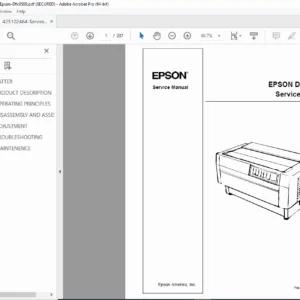 Epson DFX-8500 Dot Matrix Printer Service Manual Repair Guide PDF