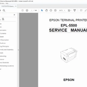 Epson EPL-5500 Laser Printer Service Manual PDF — Repair & Troubleshooting