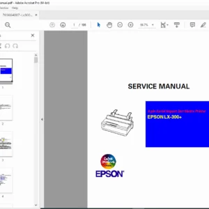 Epson LX-300+ Service Manual – 9-Pin Dot Matrix Printer Repair Guide PDF