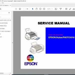 Epson Stylus Photo 870 1270 Service Manual PDF