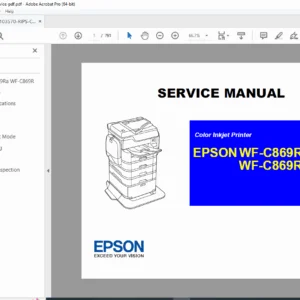 Epson WF-C869R / WF-C869Ra Service Manual –  PDF