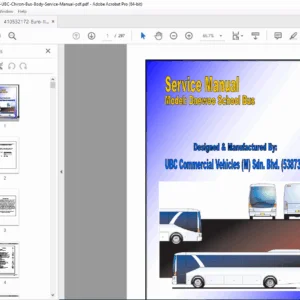 Euro III Daewoo BH117L / UBC Chiron Bus Body Service Manual PDF