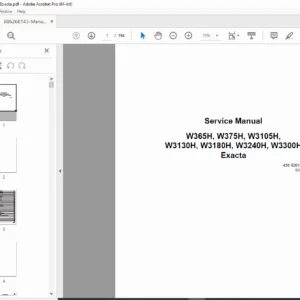 Exacta W365H W375H W3105H W3130H W3180H W3240H W3300H  Service Manual PDF