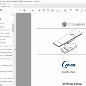 FHSurgical C-MAX NTR Operating Table Technical Service Manual (PDF)