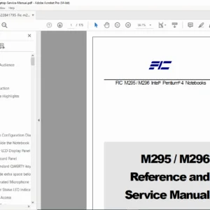 FIC M295 / M296 Laptop Service Manual PDF — Disassembly & Repair Guide