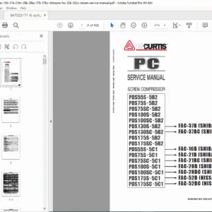FS Curtis FAC Portable Diesel Air Compressor Service Manual Shibaura Nissan PDF